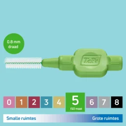 TePe Interdentale Ragers Original 0,8 mm Groen 6 stuks