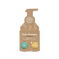 The Green Lab Co Navul Set Schuimende Shampoo Tabletten Munt & Kamille 4 stuks