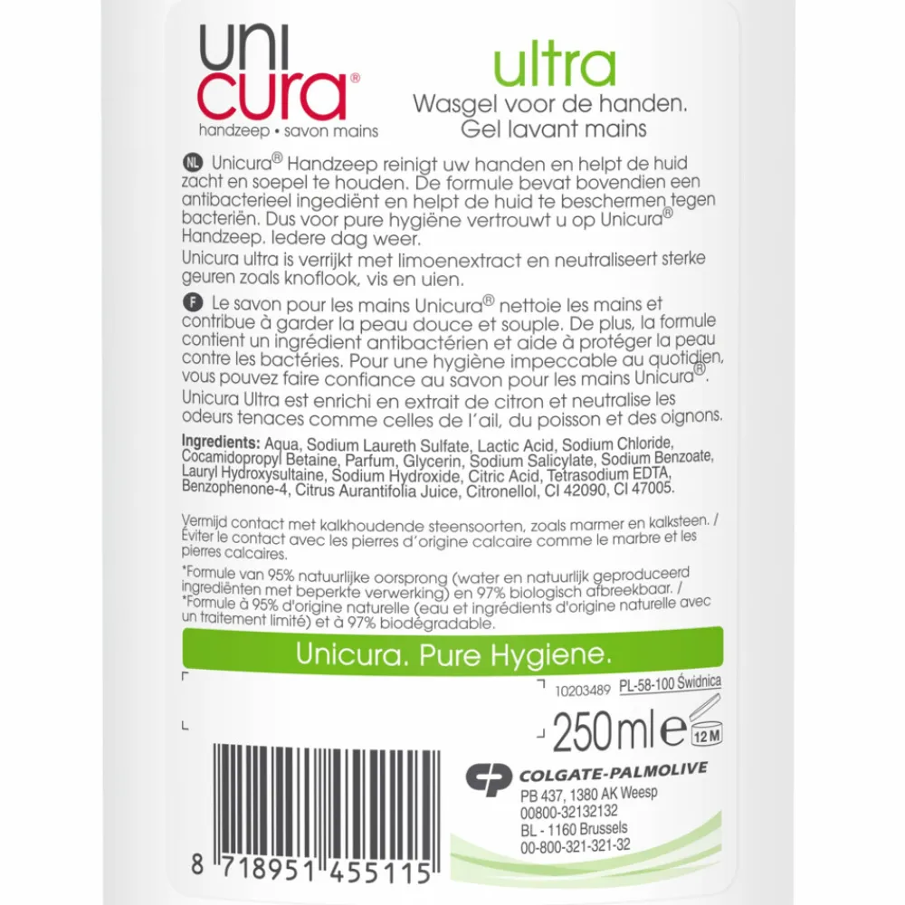 Unicura Vloeibare Handzeep Ultra 250 ml