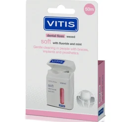 Vitis Waxed Dental Floss Fluoride & Mint 50 meter