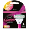 Heren Wilkinson Quattro Sensitive Vrouwen Navulmesjes 4 stuks