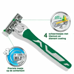 Heren Wilkinson Wegwerpscheermesjes Quattro Essential 4 4 stuks