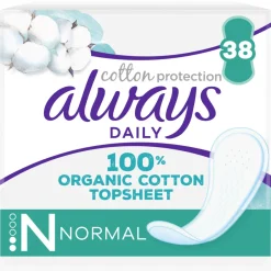 Always 10x Dailies Inlegkruisjes Cotton Protection Normal 38 stuks