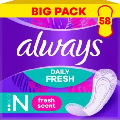 Always 4x Inlegkruisjes Fresh & Protect Normal Fresh Big Pack 58 Stuks