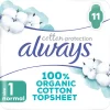 Always 10x Maandverband Bio Cotton Protection Ultra Normal met Vleugels 11 stuks