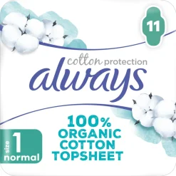 Always 10x Maandverband Bio Cotton Protection Ultra Normal met Vleugels 11 stuks