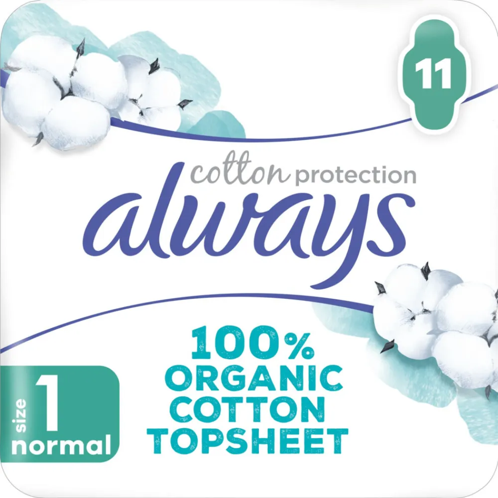 Always 10x Maandverband Bio Cotton Protection Ultra Normal met Vleugels 11 stuks