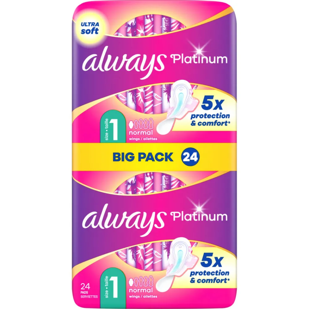 Always 8x Maandverband Platinum Normal 24 stuks