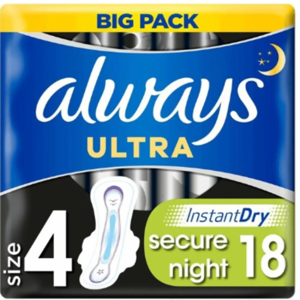 Always 4x Maandverband Platinum Ultra Night 18 stuks