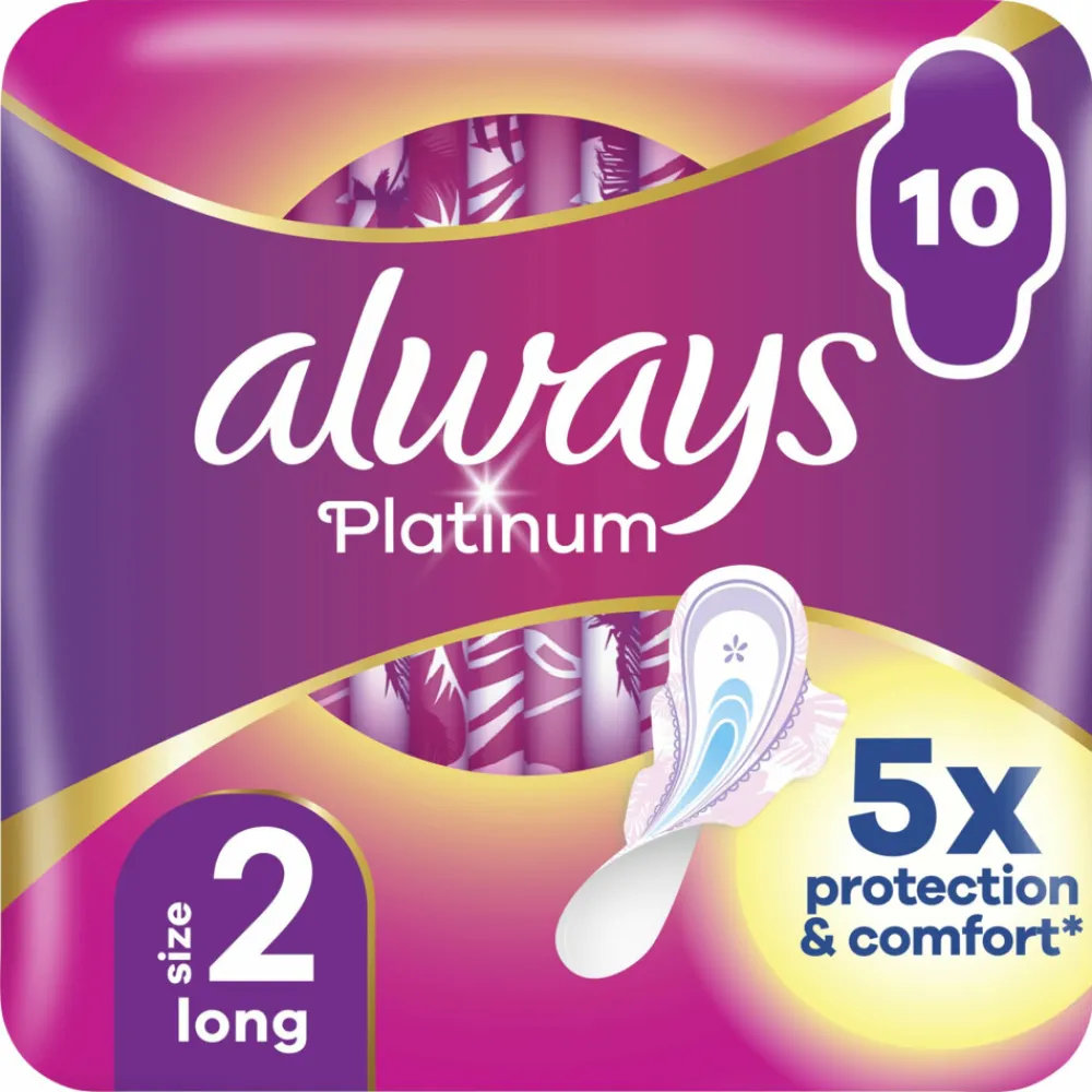 Always 16x Maandverband Platinum Long 10 stuks