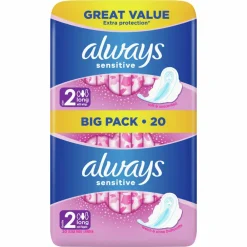 Always 5x Maandverband Sensitive Long 20 stuks