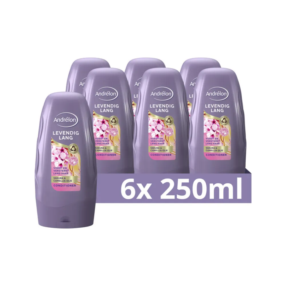 Andrélon 6x Conditioner Levendig Lang 250 ml