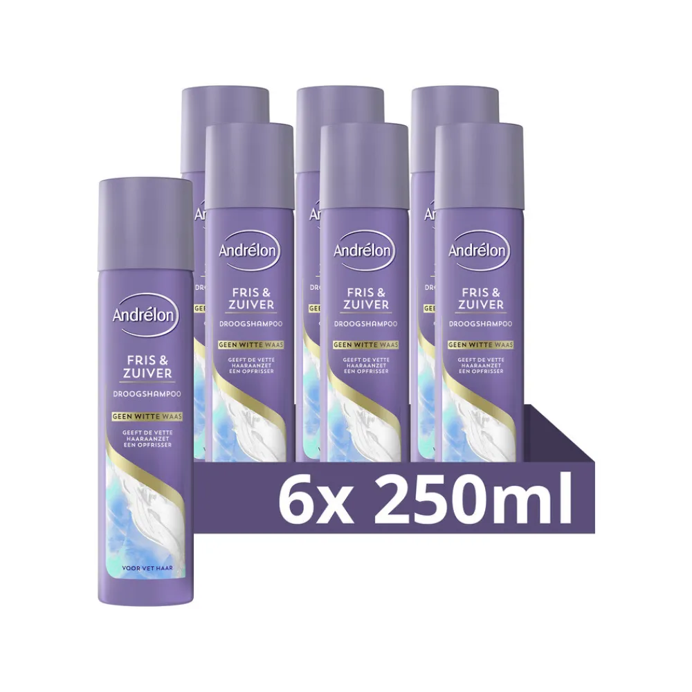 Andrélon 6x Droogshampoo Fris & Zuiver 245 ml