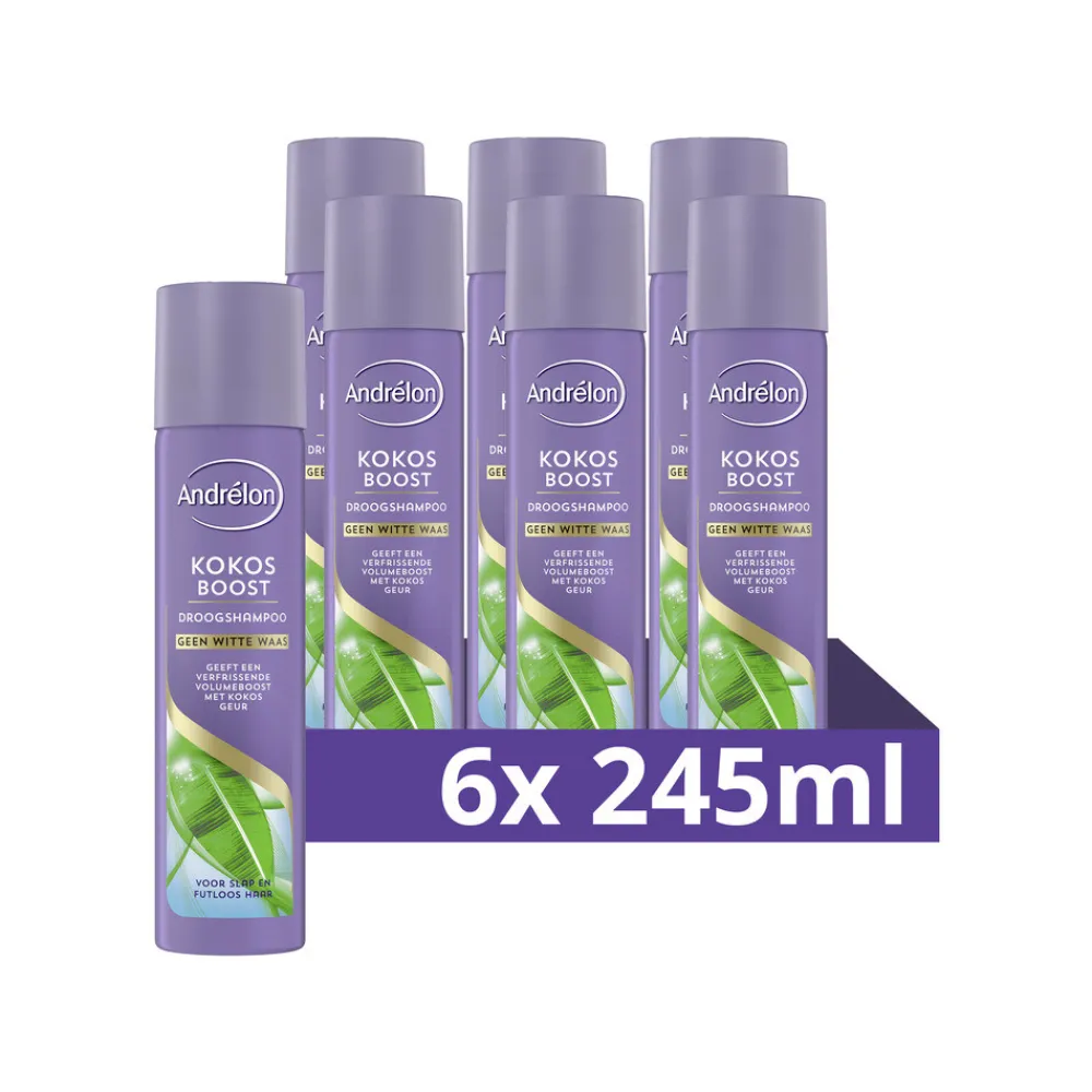 Andrélon 6x Droogshampoo Kokos Boost 245 ml