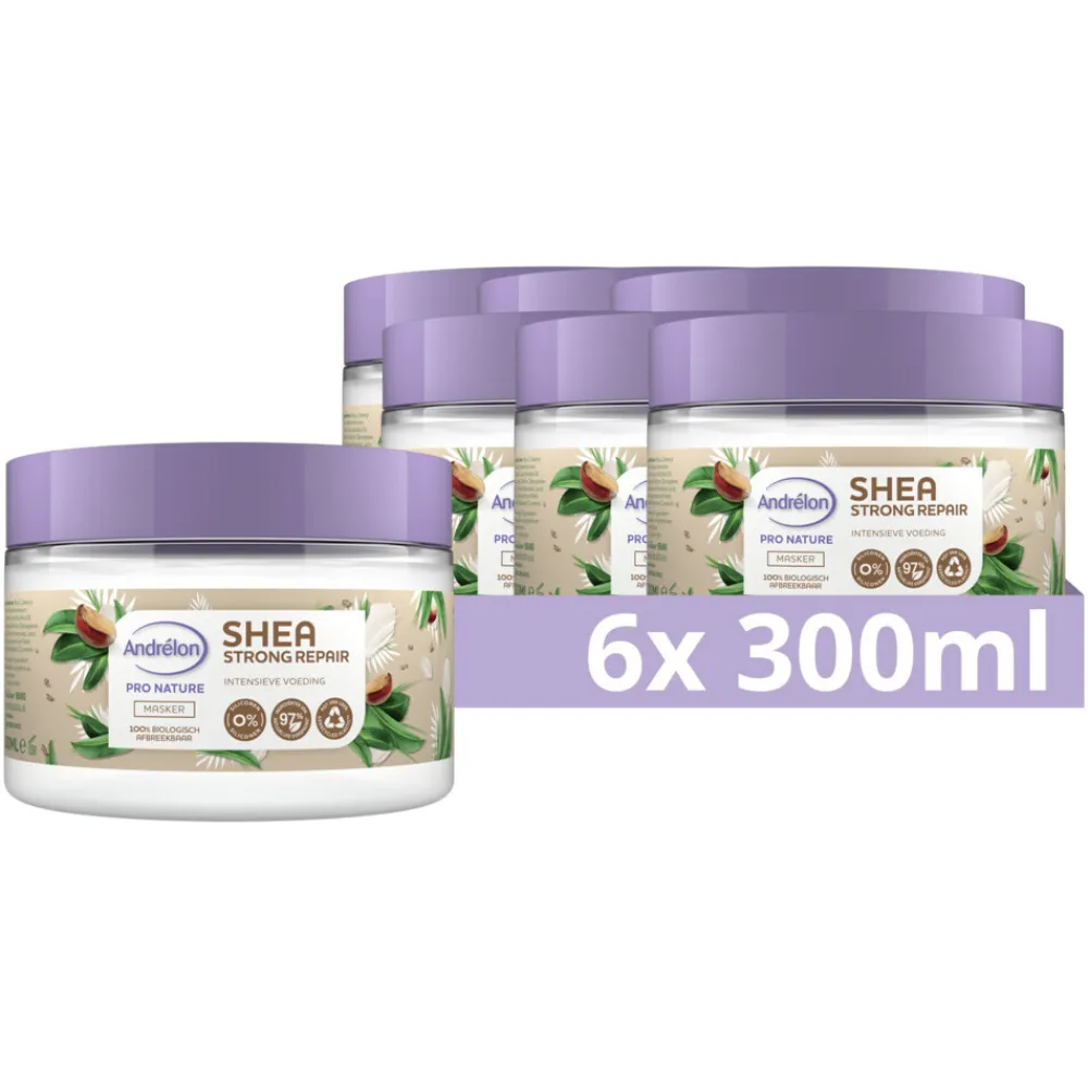 Andrélon 6x Haarmasker Shea Strong Repair 300 ml