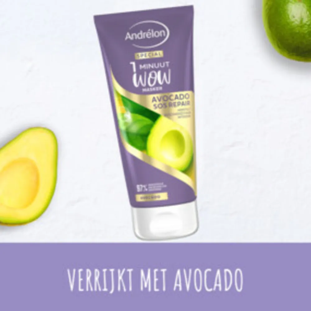 Andrélon 6x 1 Minuut Wow Masker Avocado SOS Repair 180 ml