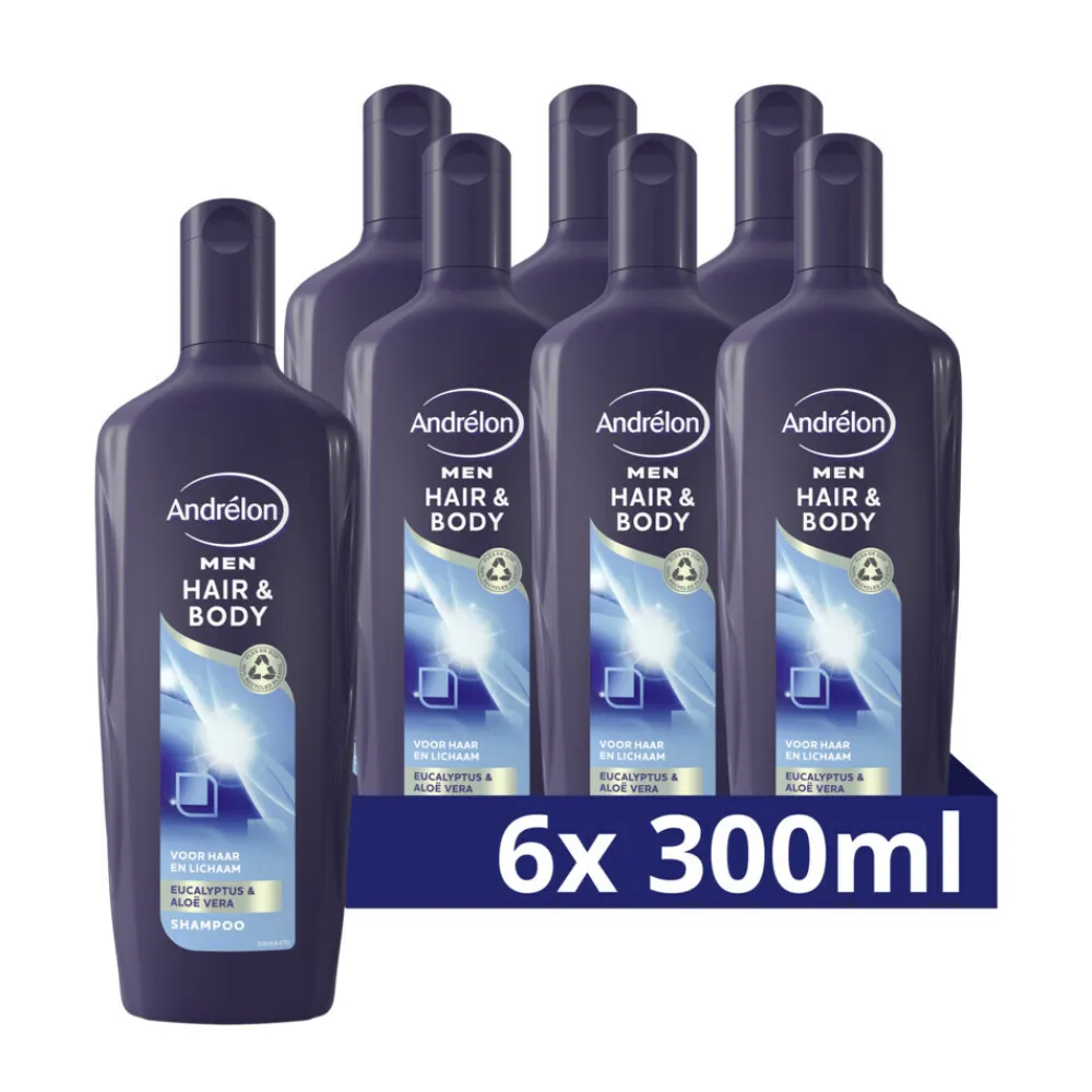 Andrélon 6x Shampoo Hair & Body For Men 300 ml