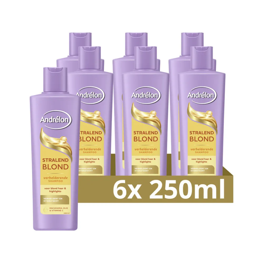 Andrélon 6x Shampoo Stralend Blond 250 ml