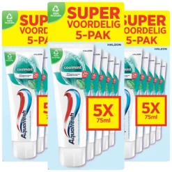 Aquafresh 3x 5-pack Tandpasta Coolmint 5 x 75 ml