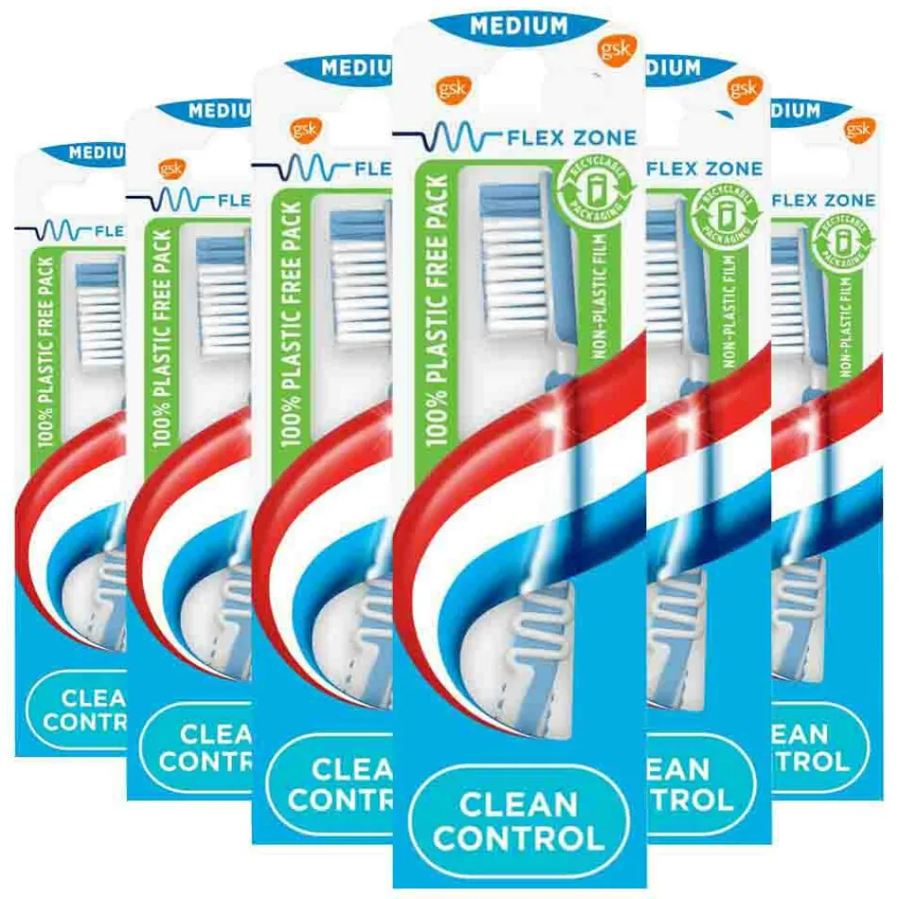 Aquafresh 6x Tandenborstel Clean Control Medium