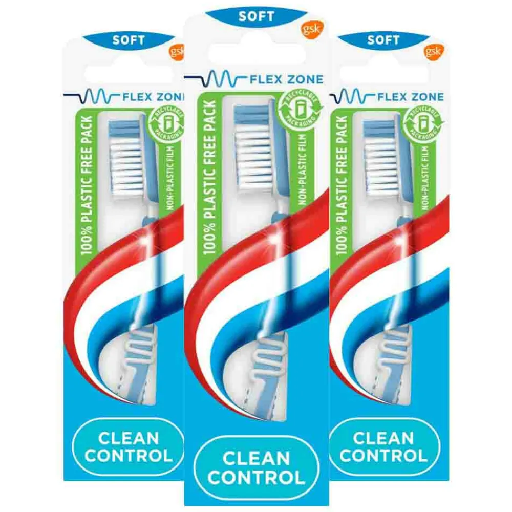 Aquafresh 3x Tandenborstel Clean Control Soft