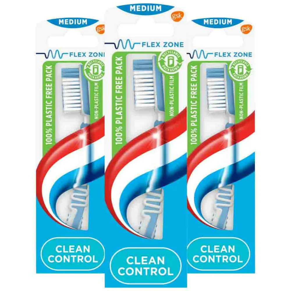 Aquafresh 3x Tandenborstel Clean Control Medium