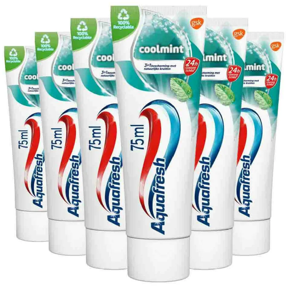 Aquafresh 6x Tandpasta Coolmint 75 ml