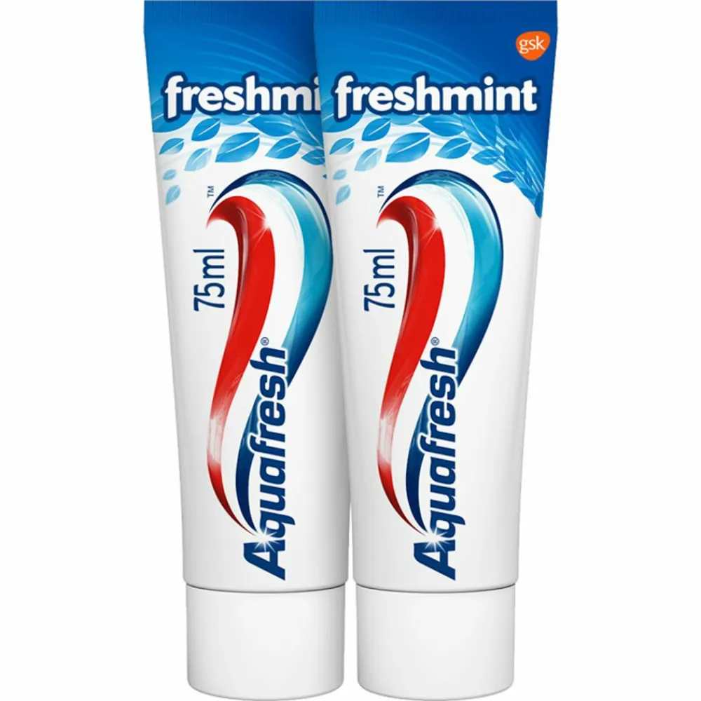 Aquafresh 6x Tandpasta Freshmint 3in1 Gezonde Tanden 2 x 75 ml