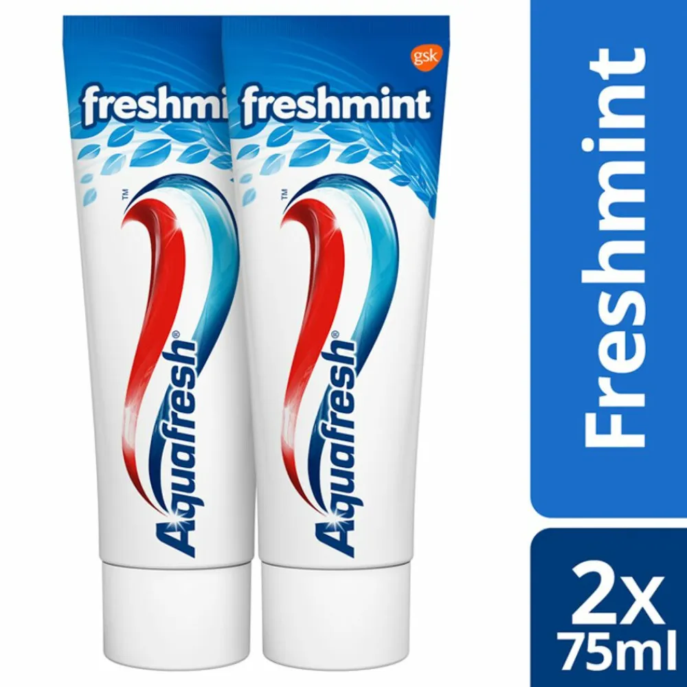 Aquafresh 6x Tandpasta Freshmint 3in1 Gezonde Tanden 2 x 75 ml