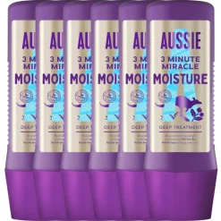 Aussie 6x Haarmasker 3 Minute Miracle Moisture Intensieve Vegan Haarverzorging 225 ml