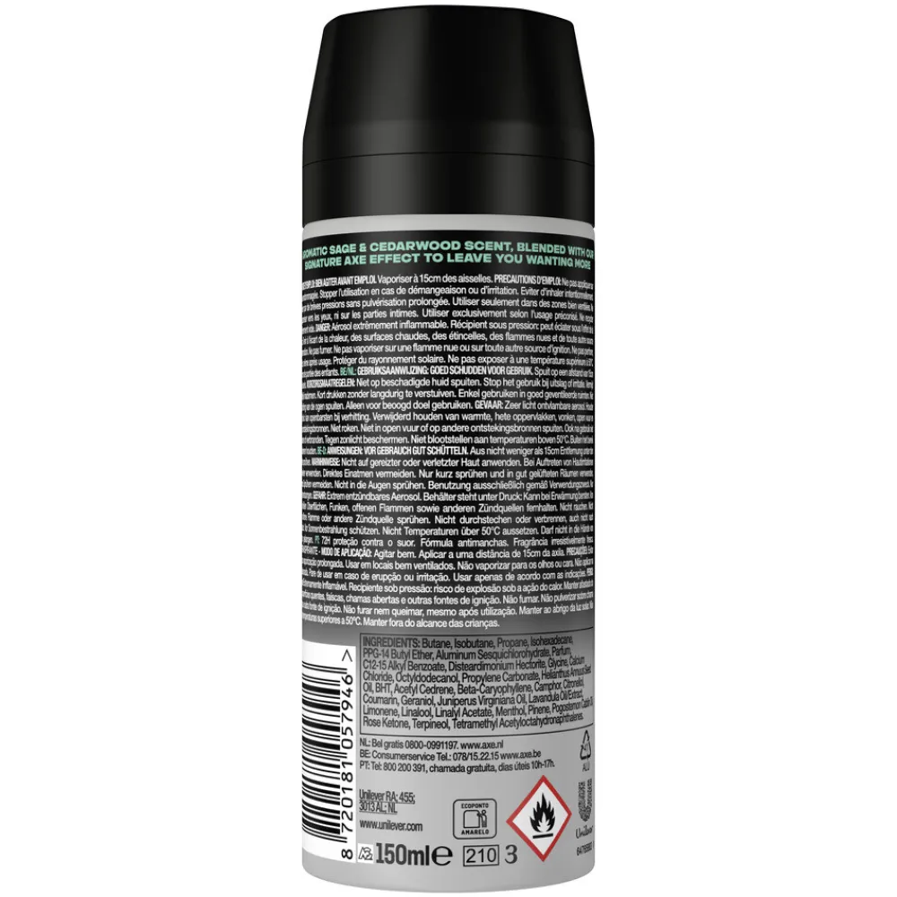 Axe 6x Anti-Transpirant Spray Apollo 150 ml