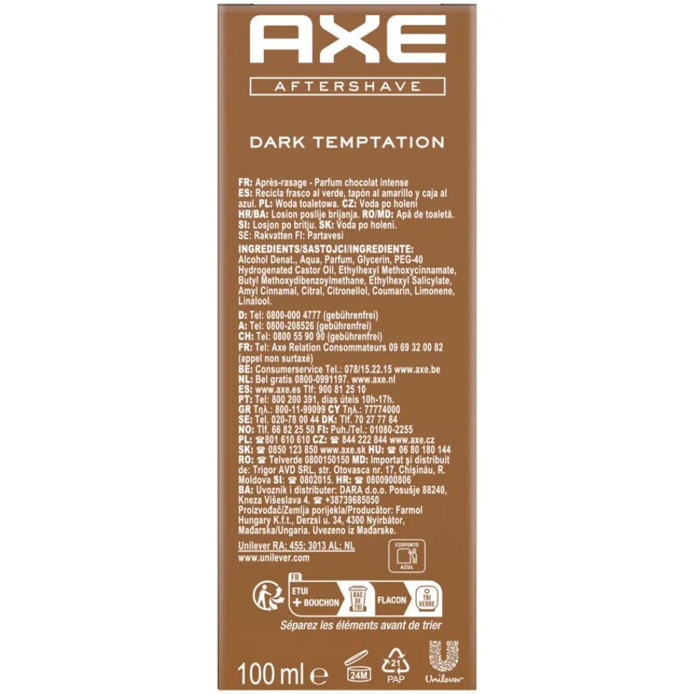 Heren Axe 12x Dark Temptation Aftershave 100 ml
