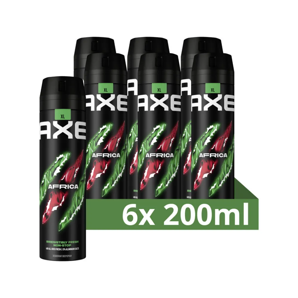 Axe 6x Deodorant Bodyspray Africa 200 ml