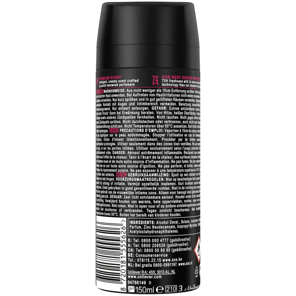 Axe 6x Deodorant Bodyspray Cherry Fizz 150 ml