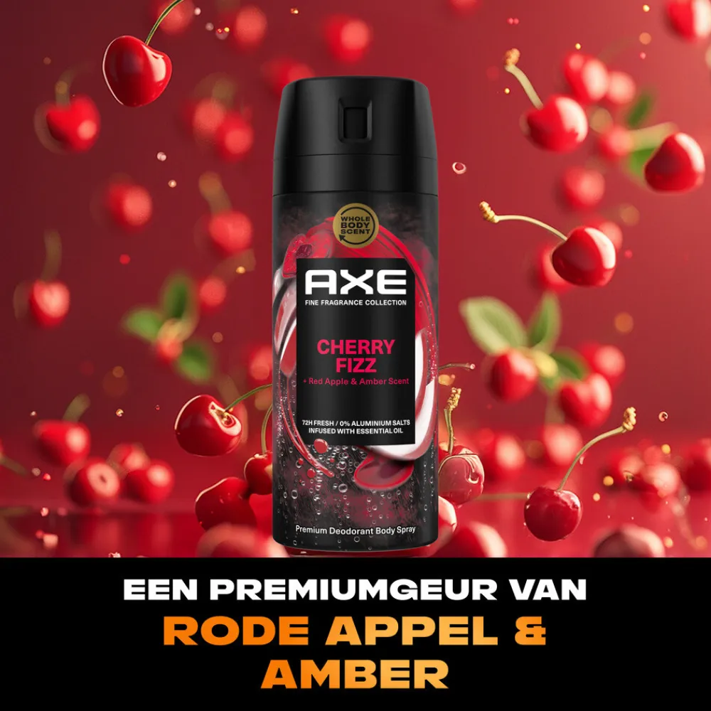 Axe 6x Deodorant Bodyspray Cherry Fizz 150 ml