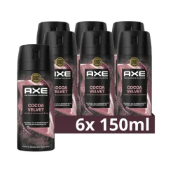Axe 6x Deodorant Bodyspray Cocoa Velvet 150 ml