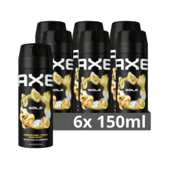 Axe 6x Deodorant Bodyspray Gold 150 ml