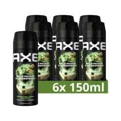 Axe 6x Deodorant Bodyspray Green Mojito + Cedarwood 150 ml