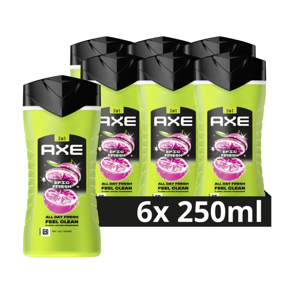 Axe 6x 3-in-1 Douchegel Epic Fresh 250 ml