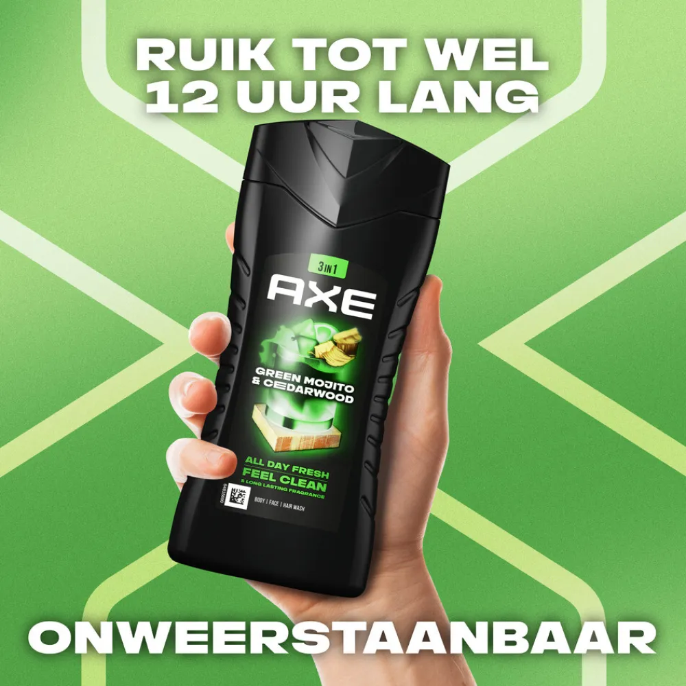 Axe 6x 3-in-1 Douchegel Green Mojito & Cedarwood 250 ml