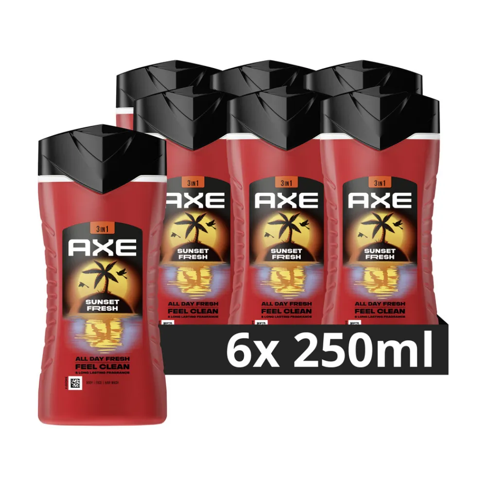 Axe 6x 3-in-1 Douchegel Sunset Fresh 250 ml