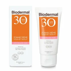 Biodermal 2x Zonnecreme Gezicht Gevoelige Huid SPF 30 50 ml