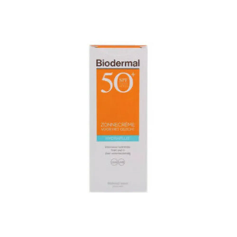 Biodermal 2x Zonnecrème Gezicht Hydraplus SPF 50+ 50 ml