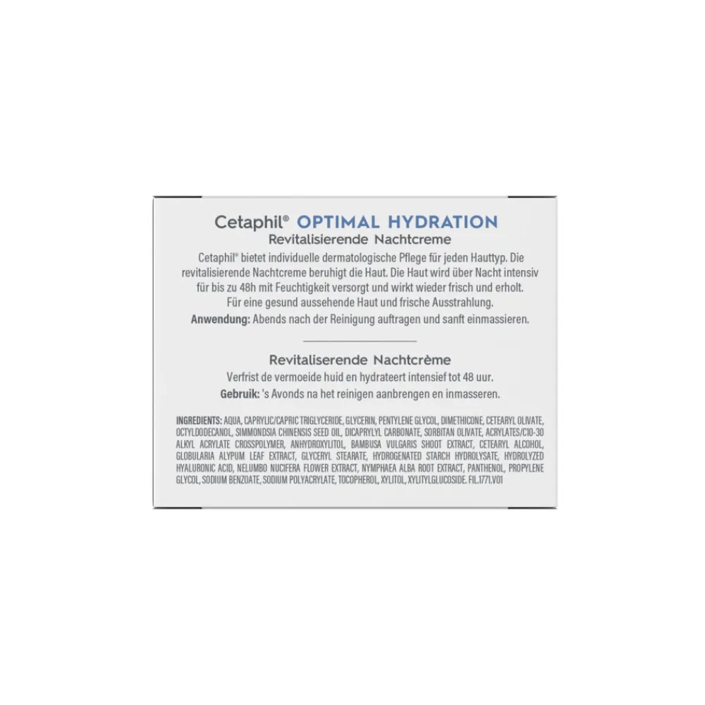 Cetaphil 2x Optimal Hydration Herstellende Nachtcrème 48 gr