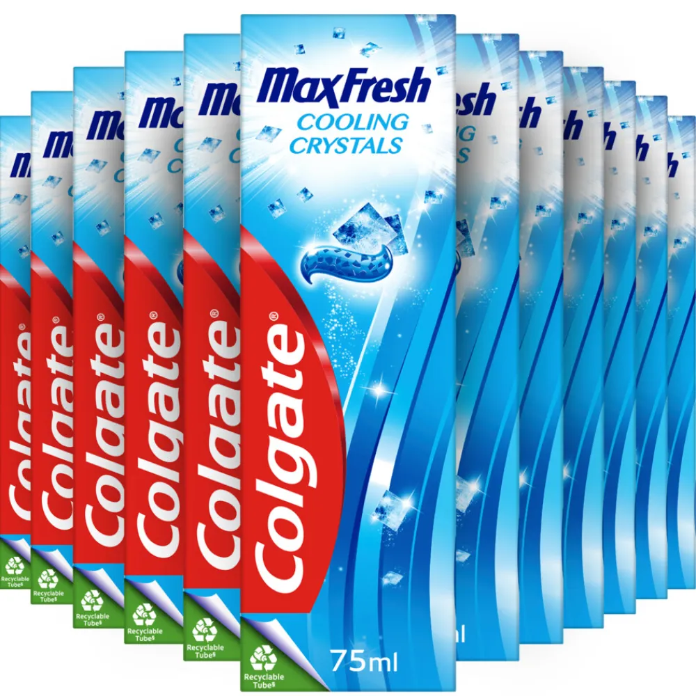 Colgate 12x Tandpasta Max Fresh Cooling Crystals 75 ml