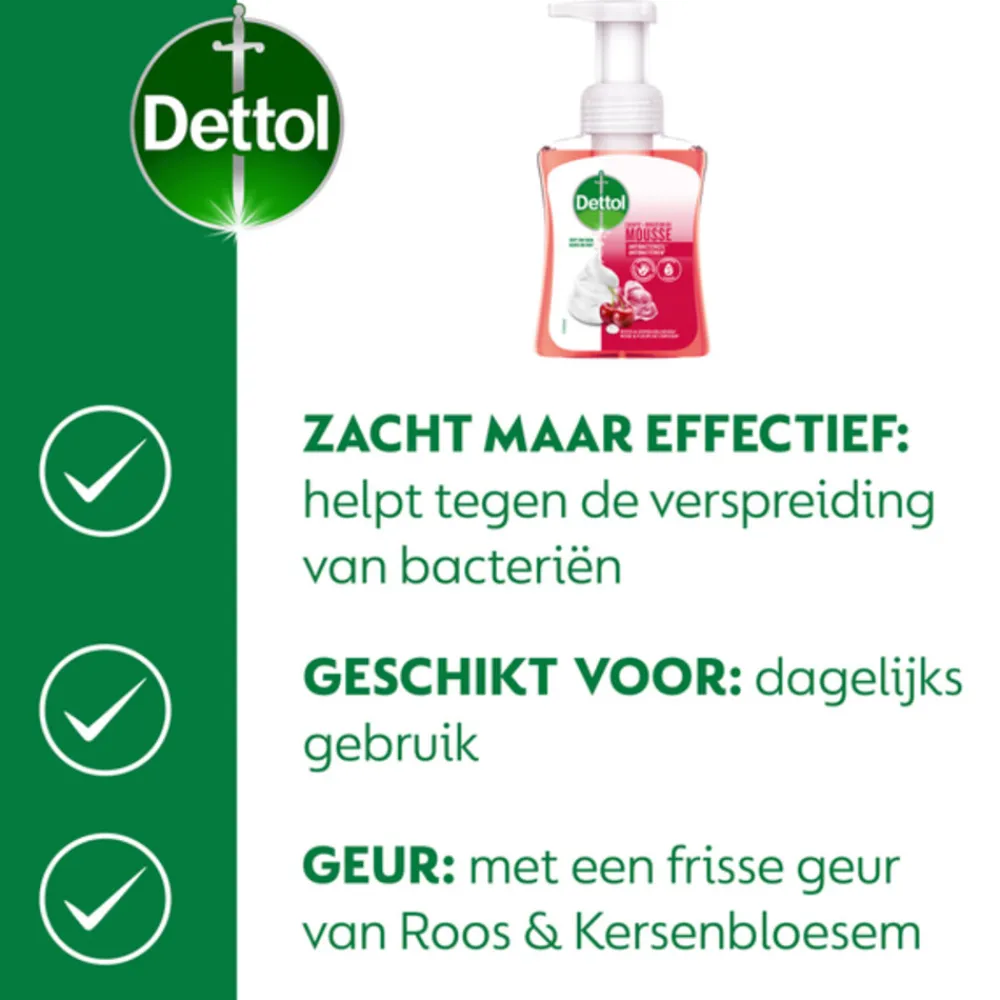 Dettol 6x Foam Handzeep Rozen & Kers 250 ml
