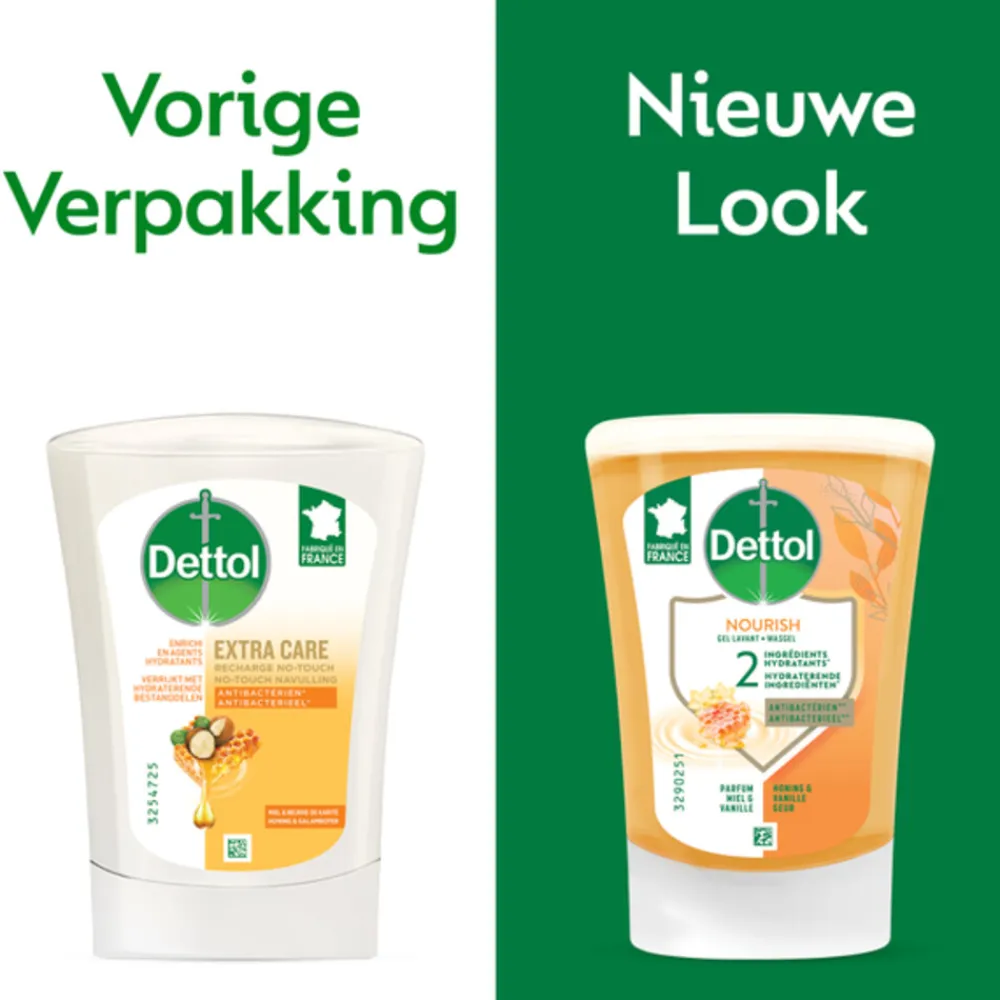 Dettol 3x No-Touch Handzeep Refill Extra Care Honey & Sheabutter 250 ml