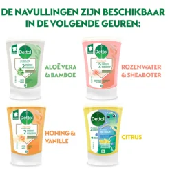 Dettol 3x No-Touch Handzeep Refill Extra Care Honey & Sheabutter 250 ml