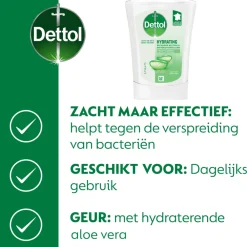 Dettol 5x No Touch Wasgel Navulling Hydraterende Aloe Vera 250 ml