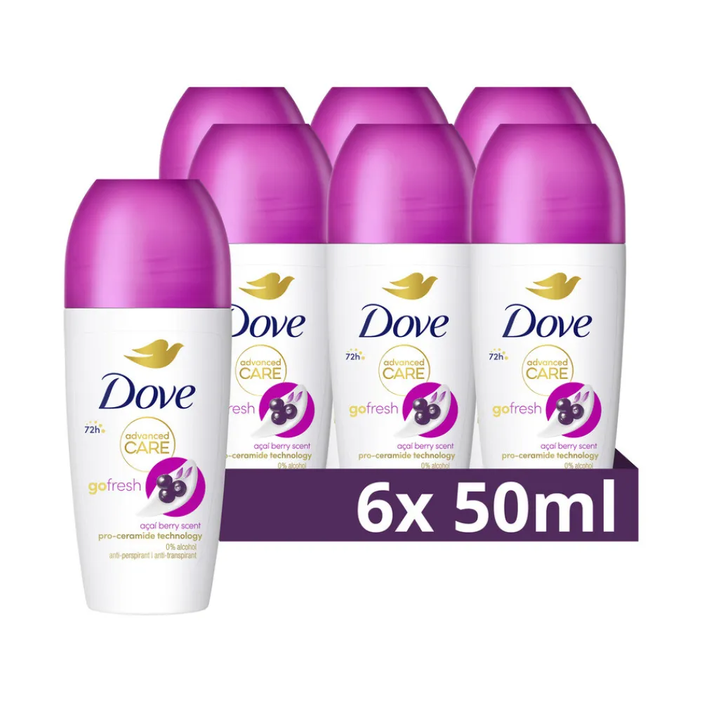 Dove 6x Deodorant Roller Go Fresh Açai Berry 50 ml